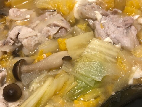 豚肉の白だし鍋